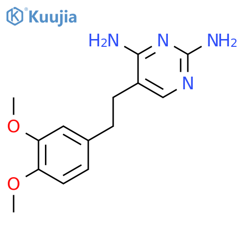 2,4-Pyrimidinediamine, 5-[2-(3,4-dimethoxyphenyl)ethyl]- structure