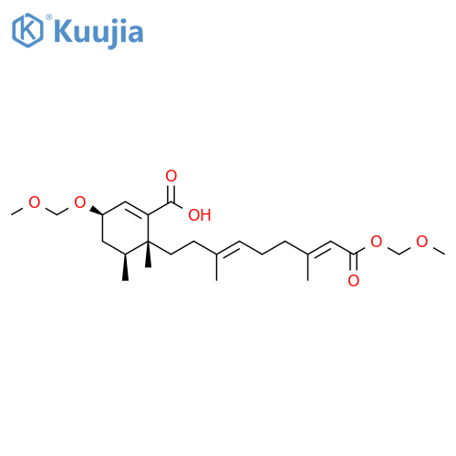 1-Cyclohexene-1-carboxylic acid,3-(methoxymethoxy)-6-[(3E,7E)-9-(methoxymethoxy)-3,7-dimethyl-9-oxo-3,7-nonadienyl]-5,6-dimethyl-, (3R,5S,6R)-rel- structure