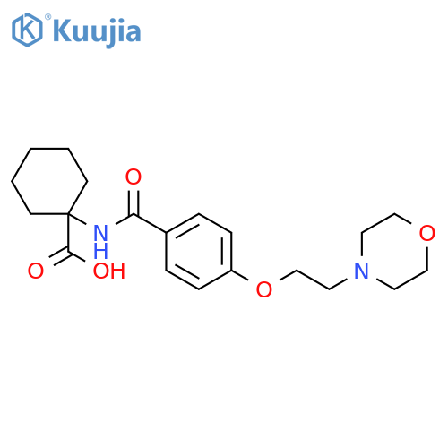 Cyclohexanecarboxylic acid,1-[[4-[2-(4-morpholinyl)ethoxy]benzoyl]amino]- structure