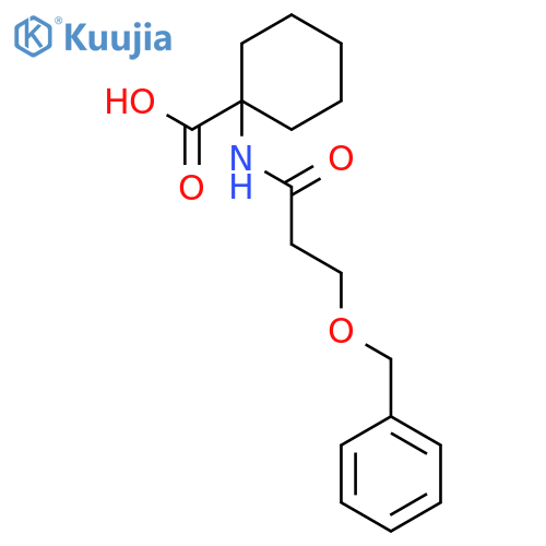 Cyclohexanecarboxylic acid, 1-[[1-oxo-3-(phenylmethoxy)propyl]amino]- structure