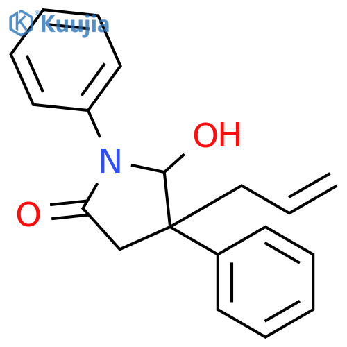 2-Pyrrolidinone, 5-hydroxy-1,4-diphenyl-4-(2-propenyl)- structure