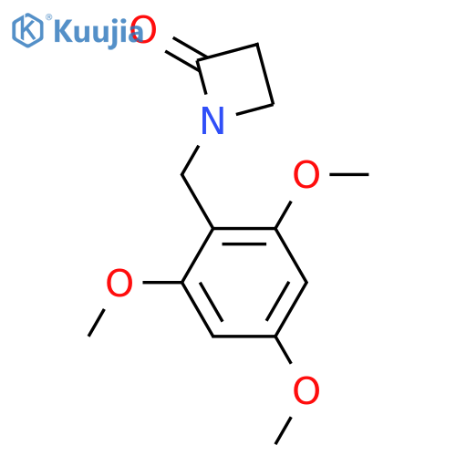 2-Azetidinone, 1-[(2,4,6-trimethoxyphenyl)methyl]- structure