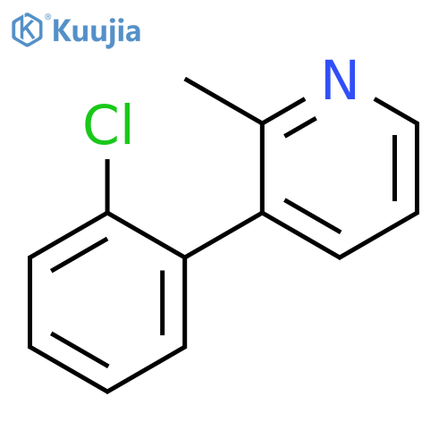 Pyridine, 3-(2-chlorophenyl)-2-methyl- structure