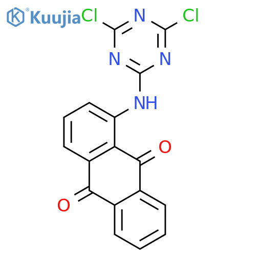 2-(1-anthraquinonylamino)-4,6-dichloro-1,3,5-triazine structure