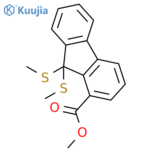 Methyl 9,9-bis(methylsulfanyl)-9H-fluorene-1-carboxylate structure