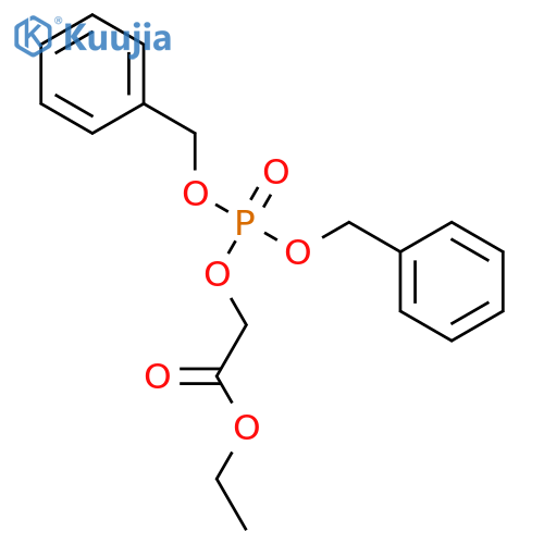 Acetic acid, [[bis(phenylmethoxy)phosphinyl]oxy]-, ethyl ester structure