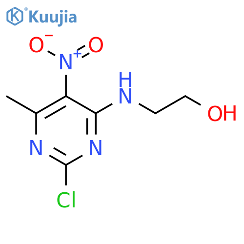 Ethanol, 2-[(2-chloro-6-methyl-5-nitro-4-pyrimidinyl)amino]- structure