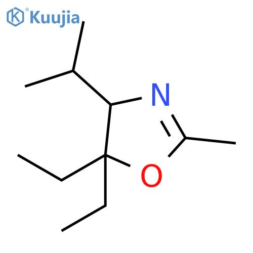 OXAZOLE, 5,5-DIETHYL-4,5-DIHYDRO-2-METHYL-4-(1-METHYLETHYL)- structure