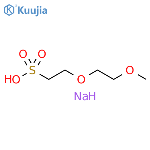 Ethanesulfonic acid, 2-(2-methoxyethoxy)-, sodium salt (1:1) structure