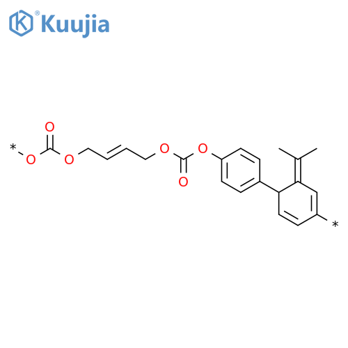 POLY[OXYCARBONYLOXY-2-BUTENE-1,4-DIYLOXYCARBONYLOXY-1,4-PHENYLENE(1-METHYLETHYLIDENE)-1,4-PHENYLENE] structure