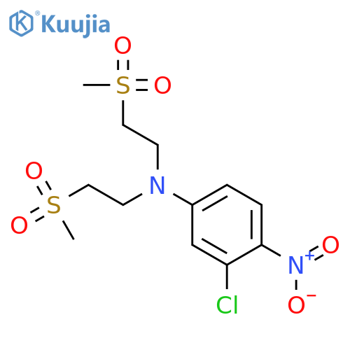 BENZENAMINE, 3-CHLORO-N,N-BIS[2-(METHYLSULFONYL)ETHYL]-4-NITRO- structure
