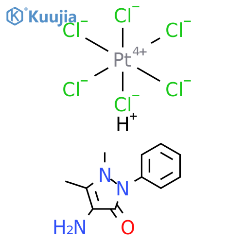 Platinate(2-), hexachloro-, (OC-6-11)-, dihydrogen, compd. with 4-amino-1,2-dihydro-1,5-dimethyl-2-phenyl-3H-pyrazol-3-one (1:2) (9CI) structure