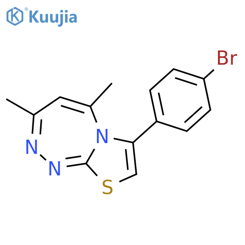 Thiazolo[2,3-c][1,2,4]triazepine, 7-(4-bromophenyl)-3,5-dimethyl- structure