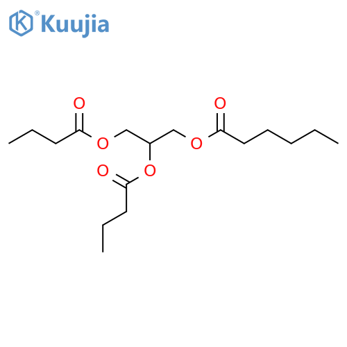 HEXANOIC ACID, 2,3-BIS(1-OXOBUTOXY)PROPYL ESTER structure