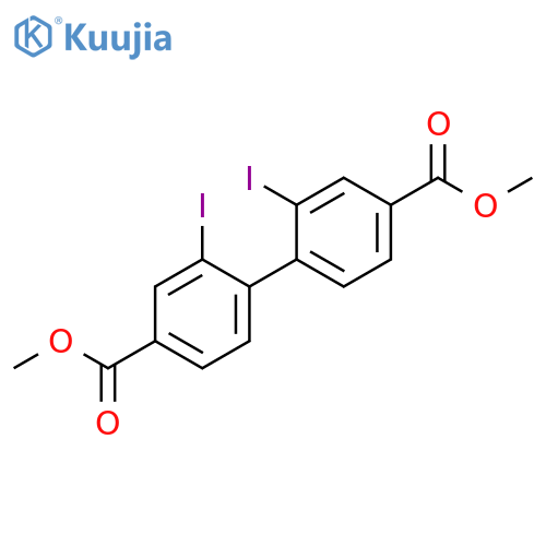 [1,1'-Biphenyl]-4,4'-dicarboxylic acid, 2,2'-diiodo-, dimethyl ester structure