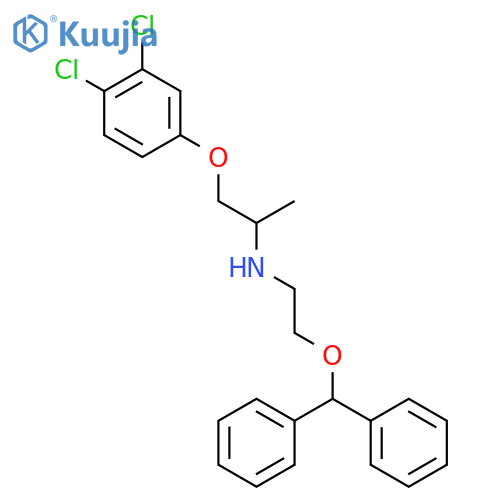 2-Propanamine, 1-(3,4-dichlorophenoxy)-N-[2-(diphenylmethoxy)ethyl]- structure
