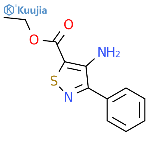 ethyl 4-amino-3-phenylisothiazole-5-carboxylate structure