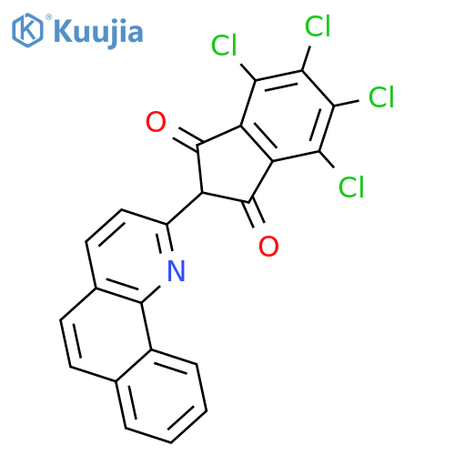 1H-INDENE-1,3(2H)-DIONE, 2-BENZO[H]QUINOLIN-2-YL-4,5,6,7-TETRACHLORO- structure