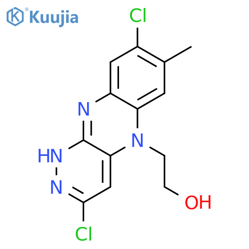 PYRIDAZINO[3,4-B]QUINOXALINE-5(1H)-ETHANOL, 3,8-DICHLORO-7-METHYL- structure