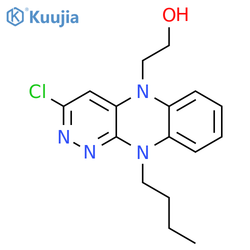 PYRIDAZINO[3,4-B]QUINOXALINE-5(10H)-ETHANOL, 10-BUTYL-3-CHLORO- structure