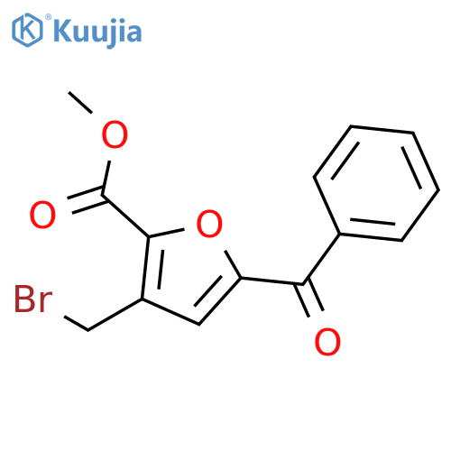2-Furancarboxylic acid, 5-benzoyl-3-(bromomethyl)-, methyl ester structure