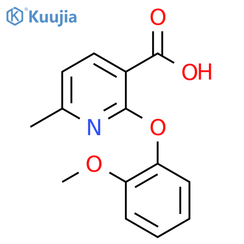 3-Pyridinecarboxylic acid, 2-(2-methoxyphenoxy)-6-methyl- structure