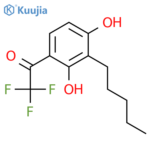 ETHANONE, 1-(2,4-DIHYDROXY-3-PENTYLPHENYL)-2,2,2-TRIFLUORO- structure