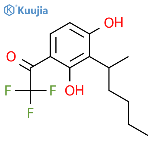 ETHANONE, 1-[2,4-DIHYDROXY-3-(1-METHYLPENTYL)PHENYL]-2,2,2-TRIFLUORO- structure
