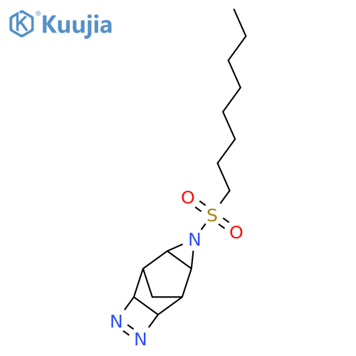 3,4,8-TRIAZATETRACYCLO[4.3.1.02,5.07,9]DEC-3-ENE, 8-(OCTYLSULFONYL)- structure