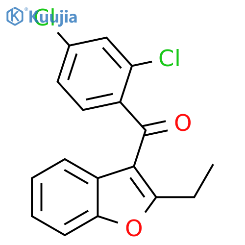 Methanone, (2,4-dichlorophenyl)(2-ethyl-3-benzofuranyl)- structure