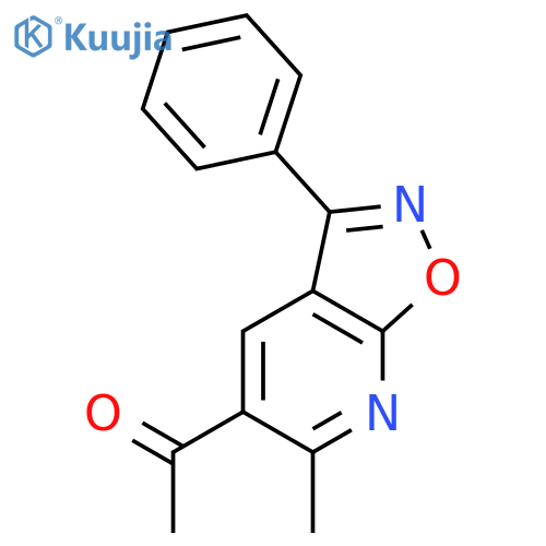 Ethanone, 1-(6-methyl-3-phenylisoxazolo[5,4-b]pyridin-5-yl)- structure