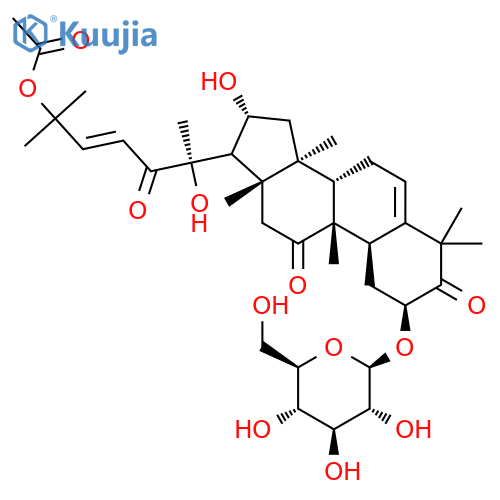 19-Norlanosta-5,23-diene-3,11,22-trione,25-(acetyloxy)-2-(b-D-glucopyranosyloxy)-16,20-dihydroxy-9-methyl-, (2b,9b,10a,16a,23E)- structure