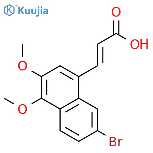 2-Propenoic acid, 3-(7-bromo-3,4-dimethoxy-1-naphthalenyl)- structure