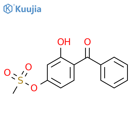 4-Benzoyl-3-hydroxyphenyl methanesulfonate structure