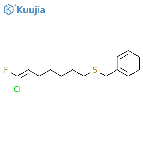 BENZENE, [[(7-CHLORO-7-FLUORO-6-HEPTENYL)THIO]METHYL]- structure