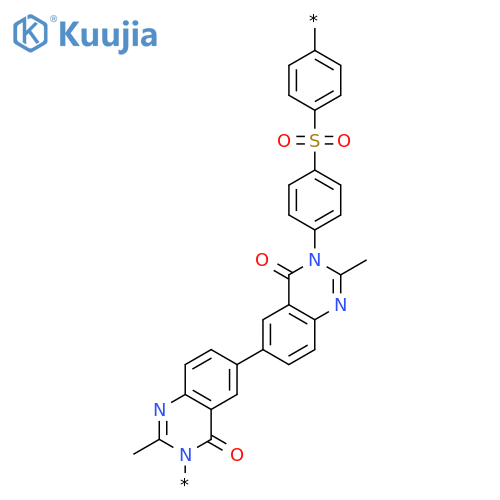 Poly[(2,2'-dimethyl-4,4'-dioxo[6,6'-biquinazoline]-3,3'(4H,4'H)-diyl)-1,4-phenylenesulfonyl-1,4-phenylene] structure