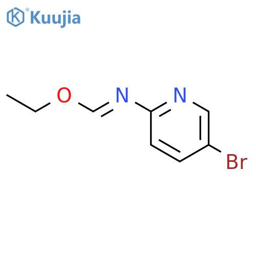 Methanimidic acid, N-(5-bromo-2-pyridinyl)-, ethyl ester structure
