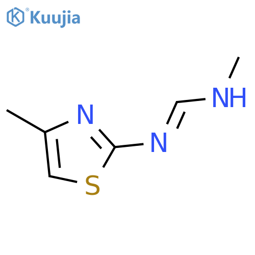 METHANIMIDAMIDE, N-METHYL-N'-(4-METHYL-2-THIAZOLYL)- structure