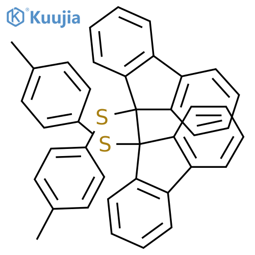 9,9'-BI-9H-FLUORENE, 9,9'-BIS[(4-METHYLPHENYL)THIO]- structure