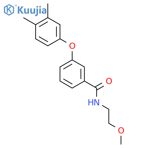 Benzamide, 3-(3,4-dimethylphenoxy)-N-(2-methoxyethyl)- structure