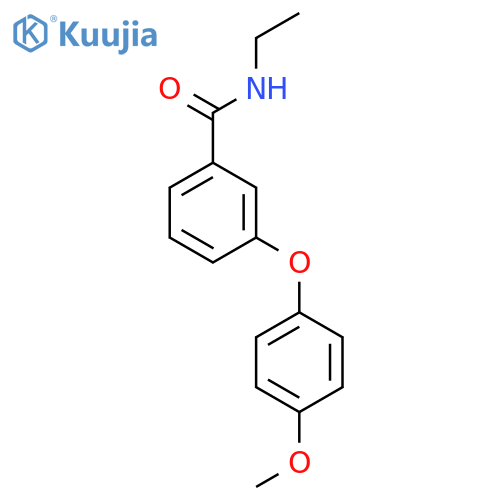 Benzamide, N-ethyl-3-(4-methoxyphenoxy)- structure
