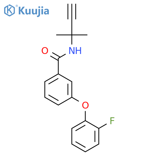Benzamide, N-(1,1-dimethyl-2-propynyl)-3-(2-fluorophenoxy)- structure