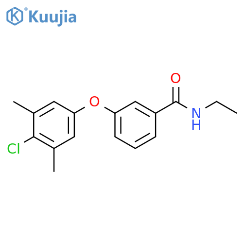 Benzamide, 3-(4-chloro-3,5-dimethylphenoxy)-N-ethyl- structure
