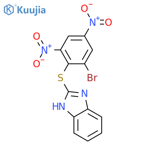 1H-BENZIMIDAZOLE, 2-[(2-BROMO-4,6-DINITROPHENYL)THIO]- structure