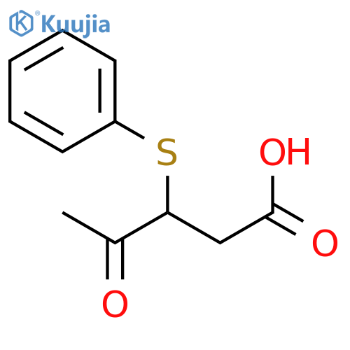 PENTANOIC ACID, 4-OXO-3-(PHENYLTHIO)- structure