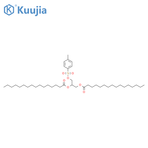 Hexadecanoic acid,1-[[[(4-methylphenyl)sulfonyl]oxy]methyl]-1,2-ethanediyl ester (9CI) structure