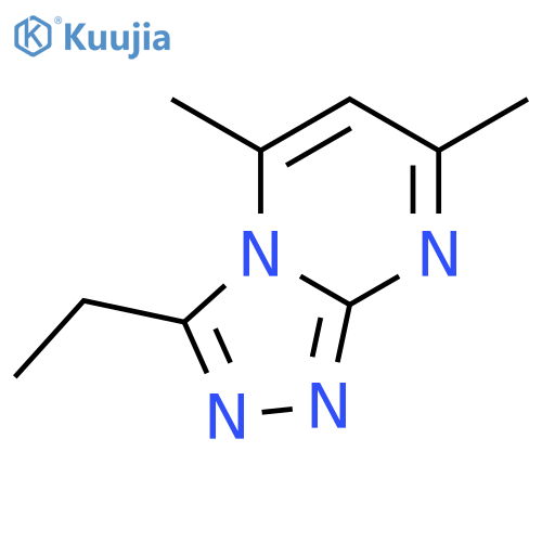 1,2,4-Triazolo[4,3-a]pyrimidine, 3-ethyl-5,7-dimethyl- structure