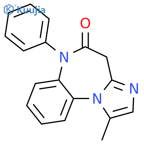 4H-IMIDAZO[1,2-A][1,5]BENZODIAZEPIN-5(6H)-ONE, 1-METHYL-6-PHENYL- structure