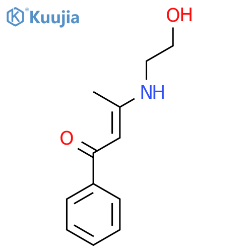2-BUTEN-1-ONE, 3-[(2-HYDROXYETHYL)AMINO]-1-PHENYL- structure