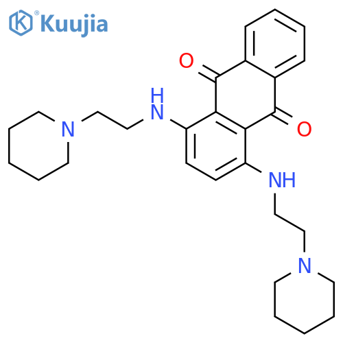1,4-bis{[2-(piperidin-1-yl)ethyl]amino}anthracene-9,10-dione structure